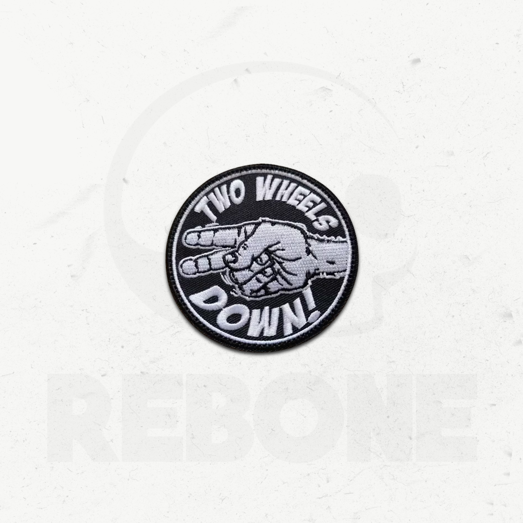TWO WHEELS DOWN - PATCH BRODÉ