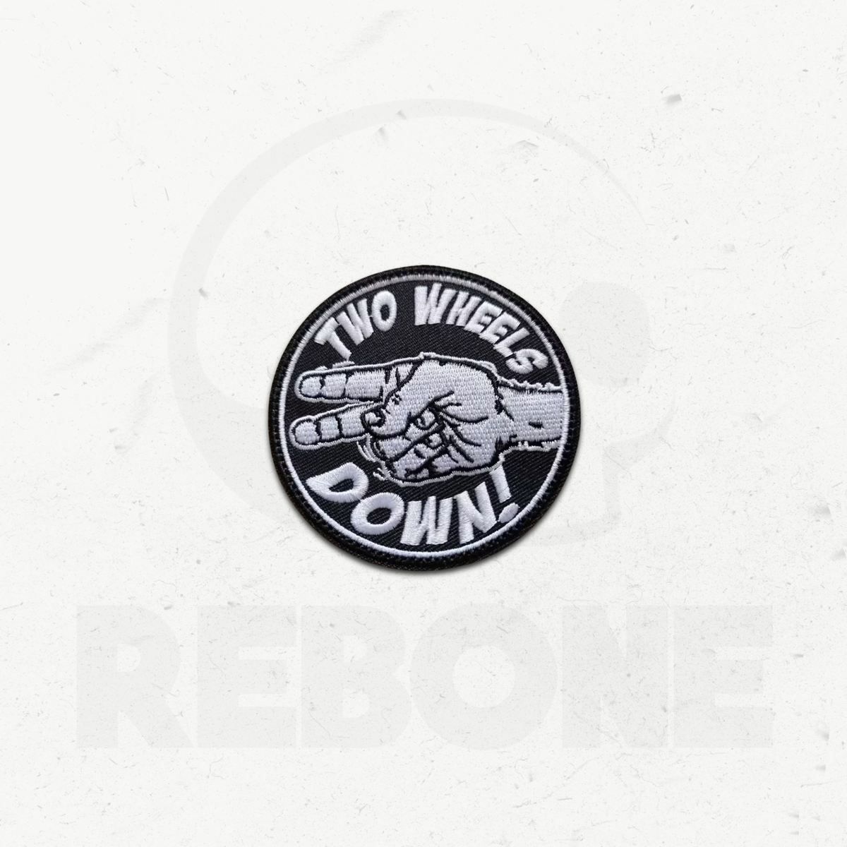 TWO WHEELS DOWN - PATCH BRODÉ