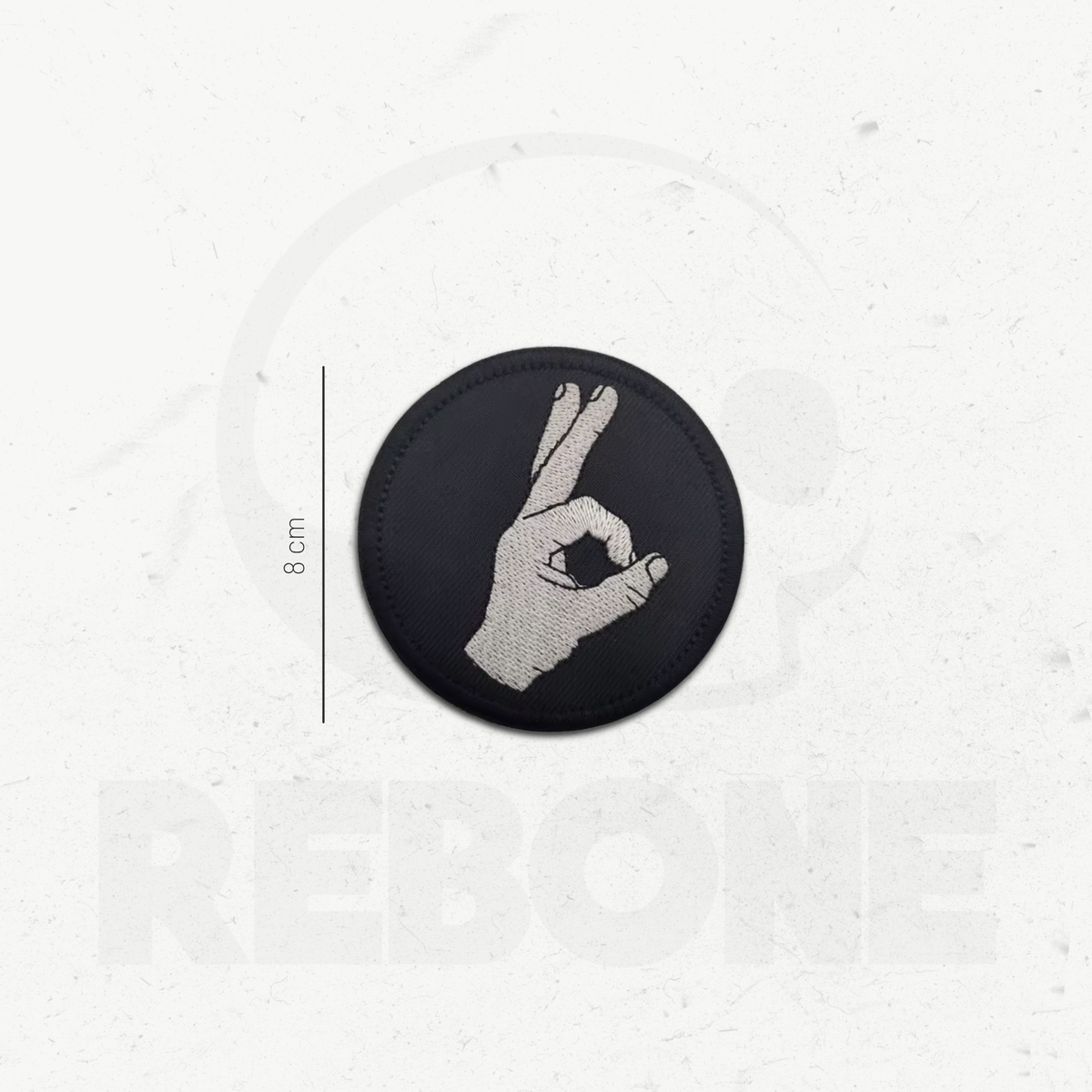 OK HAND SIGNE - PATCH BRODÉ