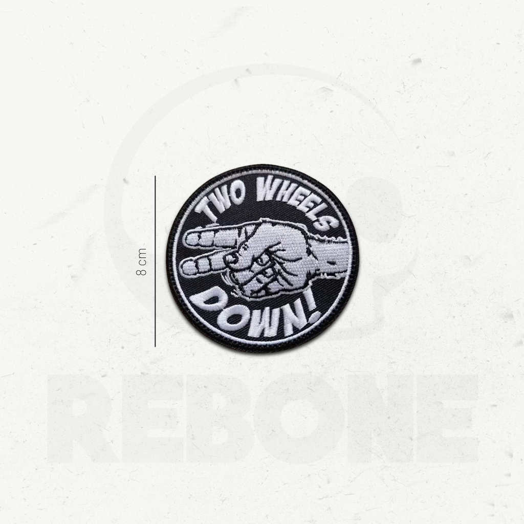 TWO WHEELS DOWN - PATCH BRODÉ