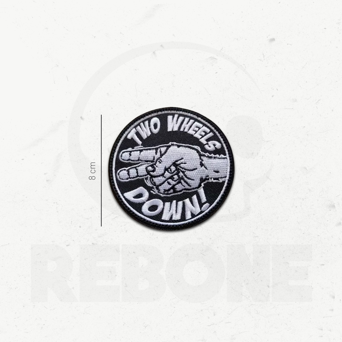 TWO WHEELS DOWN - PATCH BRODÉ