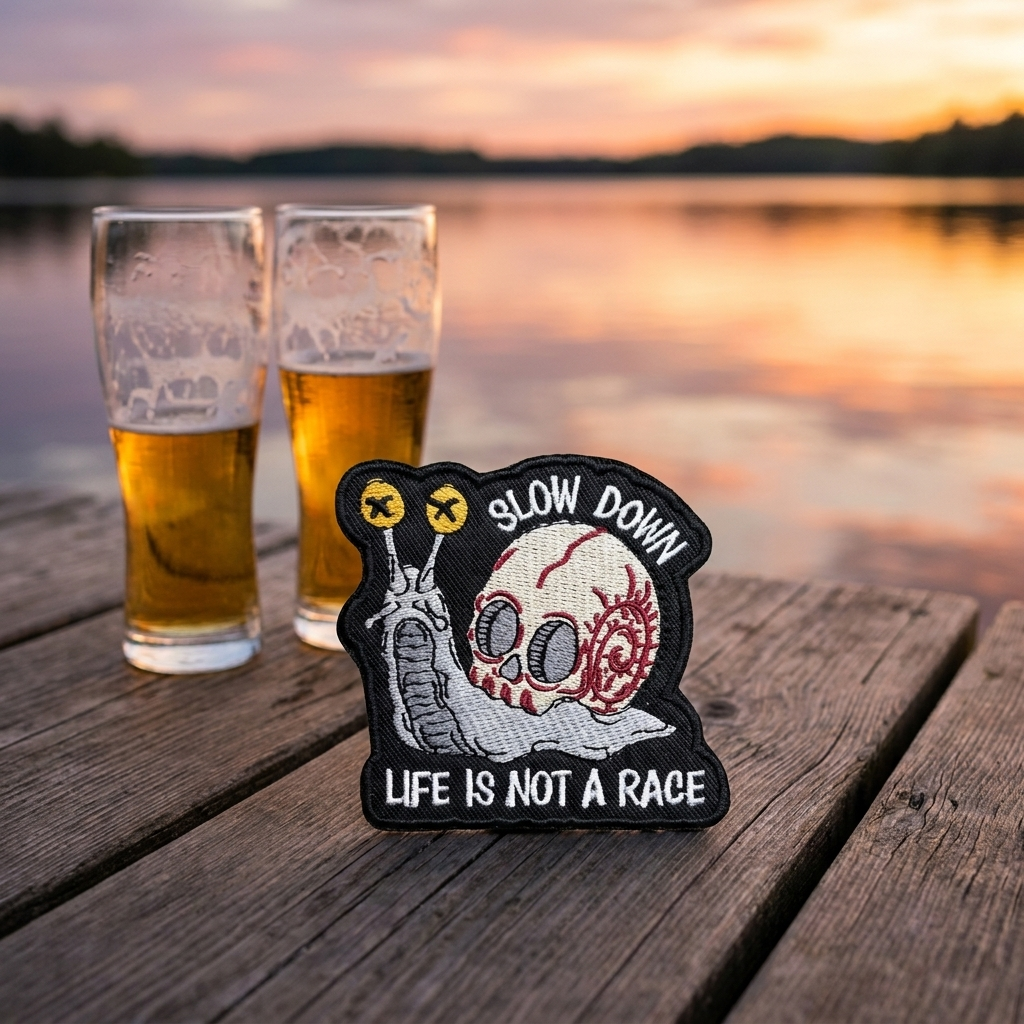 SLOW DOWN, LIFE IS NOT A RACE - PATCH BRODÉ