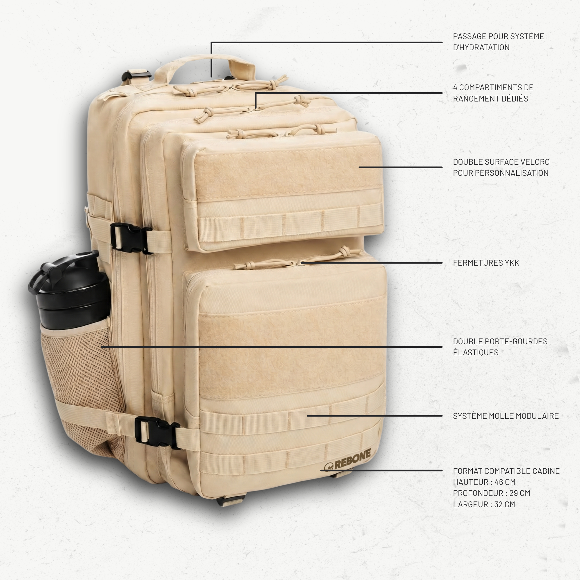 CARRY ONE 45L - BEIGE